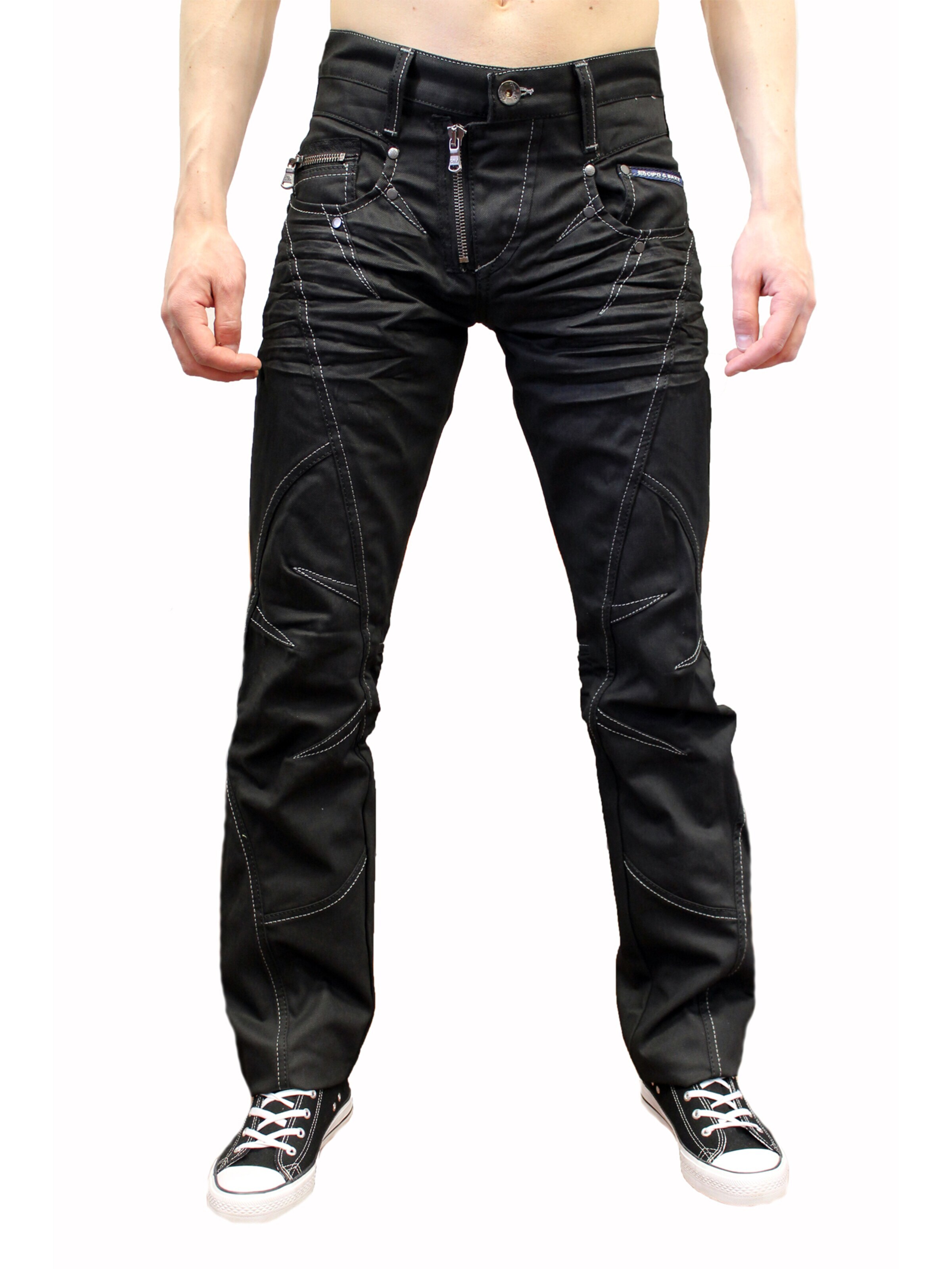 CIPO & BAXX Regular Jeans 'BJ812' in Black: front
