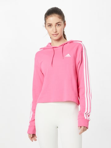 rozā ADIDAS SPORTSWEAR Sportiska tipa džemperis 'Essentials 3-Stripes French Terry ': no priekšpuses