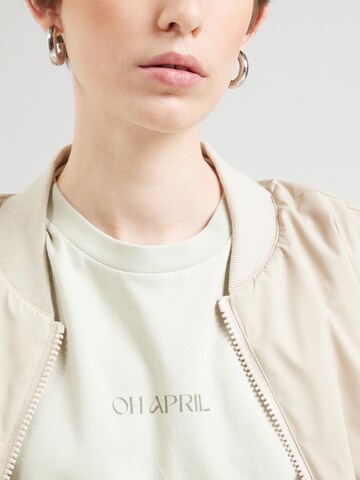 OH APRIL Oversized shirt 'Positive' in Green