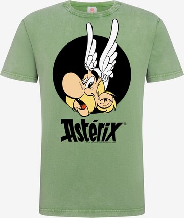 LOGOSHIRT Shirt 'Asterix der Gallier – Asterix' in Groen: voorkant