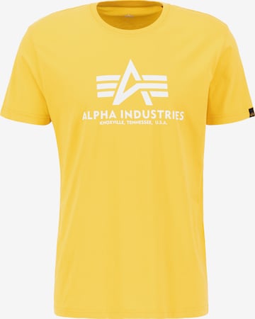 ALPHA INDUSTRIES Tričko – žlutá: přední strana