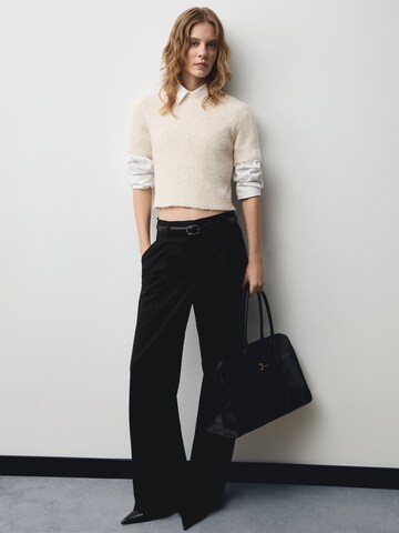 MANGO Trui 'FLORETO' in Beige