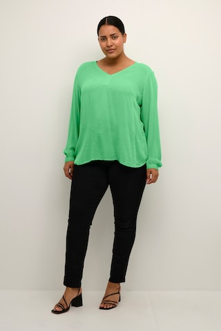 KAFFE CURVE Blouse 'Ami' in Groen