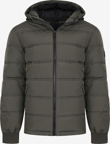 Threadbare Winter Jacket 'Beechwood' in Grey: front