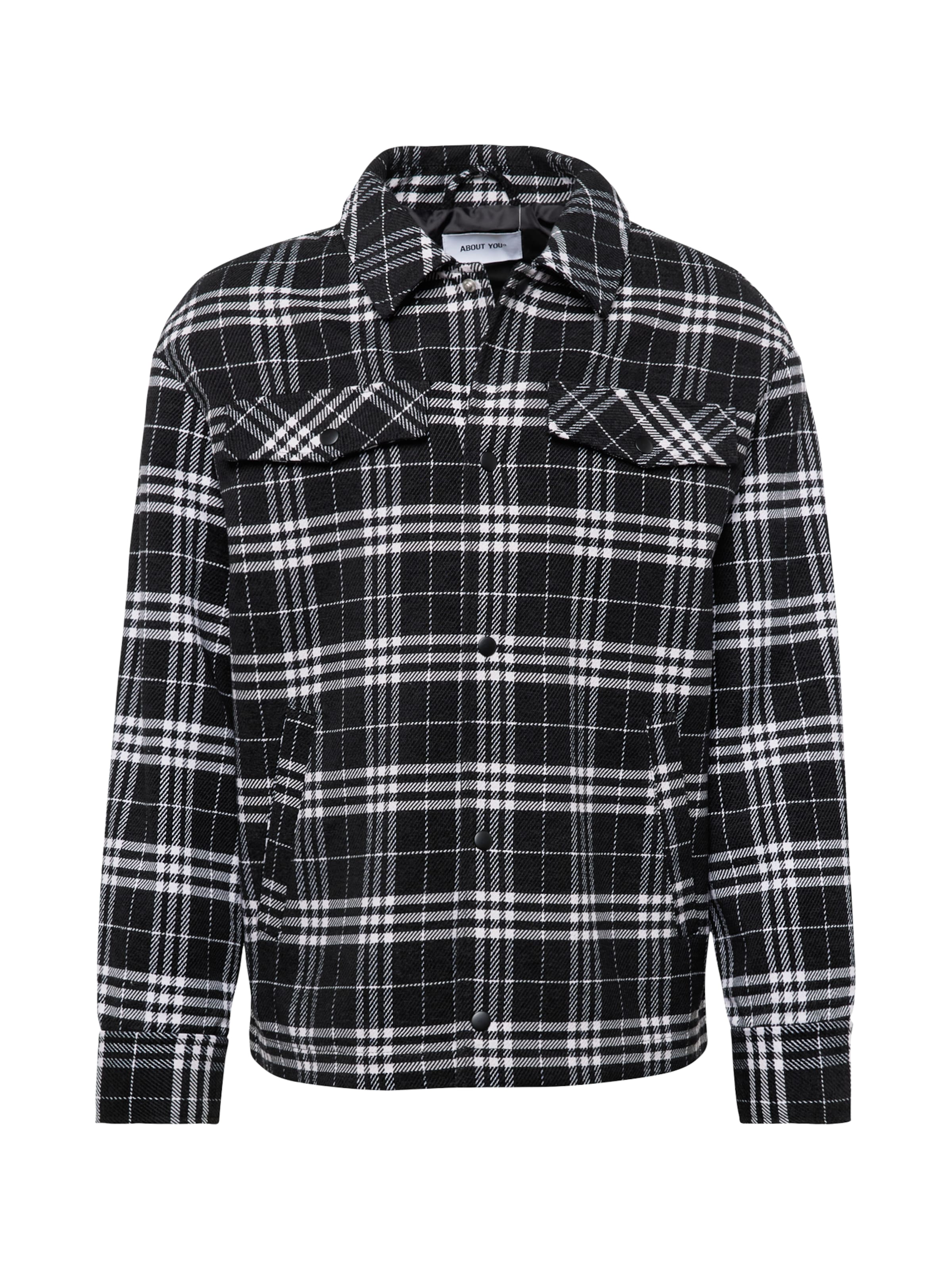 ABOUT YOU Přechodná bunda 'Brian' - mix barev / černá / bílá, Produkt