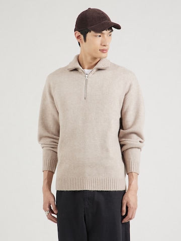 JACK & JONES Sweater 'JJESOHO OLLIE' in Beige: front