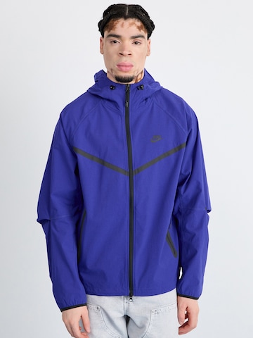 Nike Sportswear Демисезонная куртка в Синий: спереди