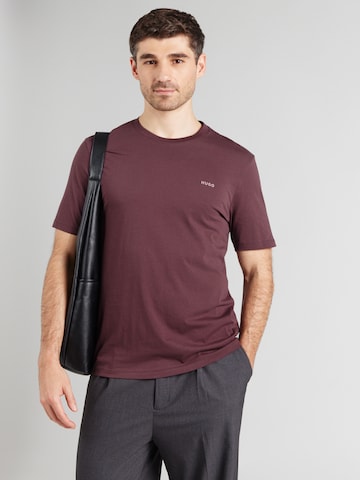 HUGO Majica 'Dero' | rjava barva: sprednja stran