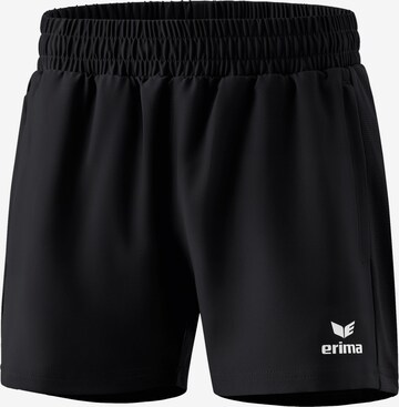 ERIMA Regular Workout Pants in Black: front