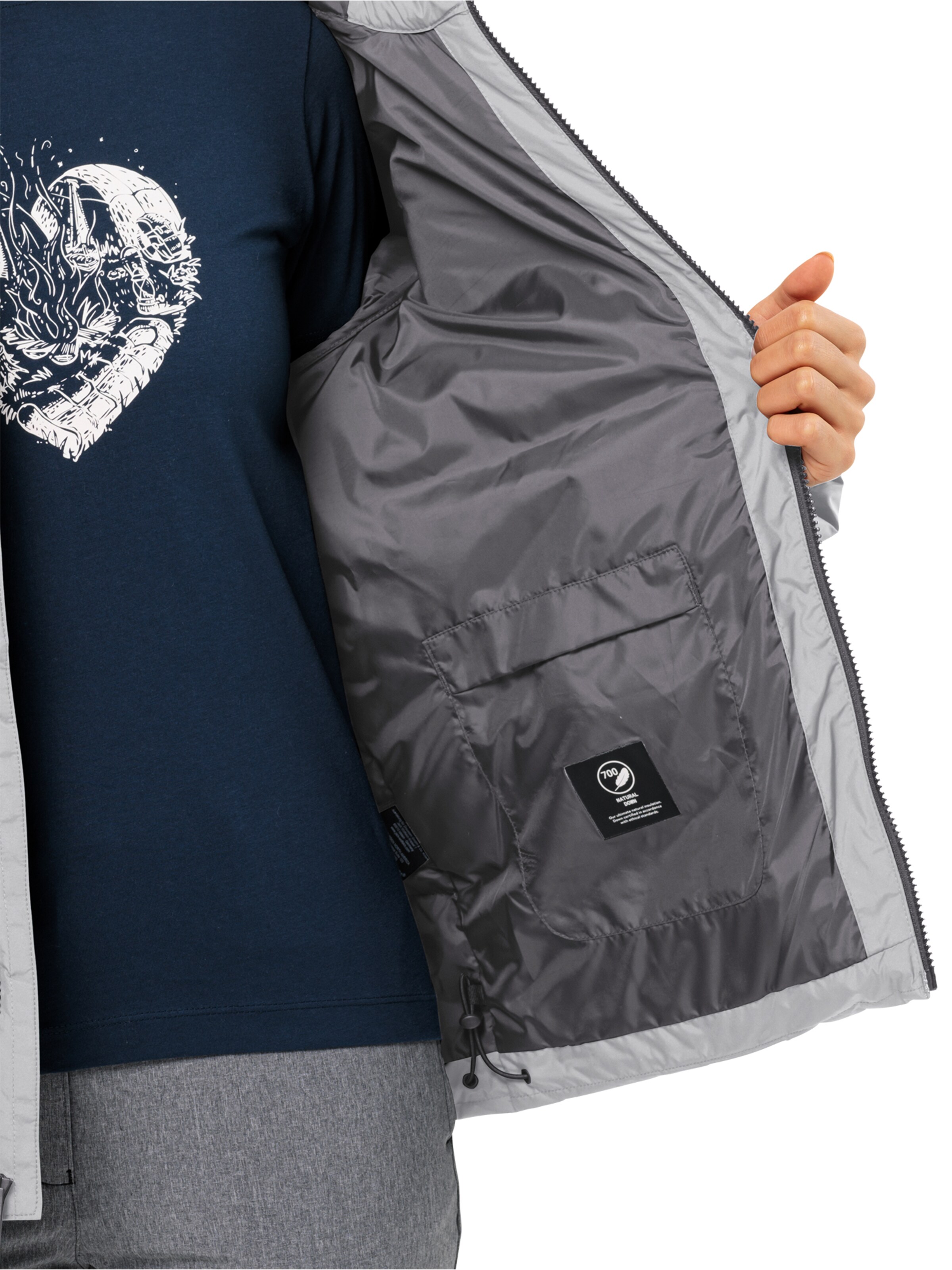 JACK WOLFSKIN Outdoorová bunda 'FROZEN PALACE' - Sivá