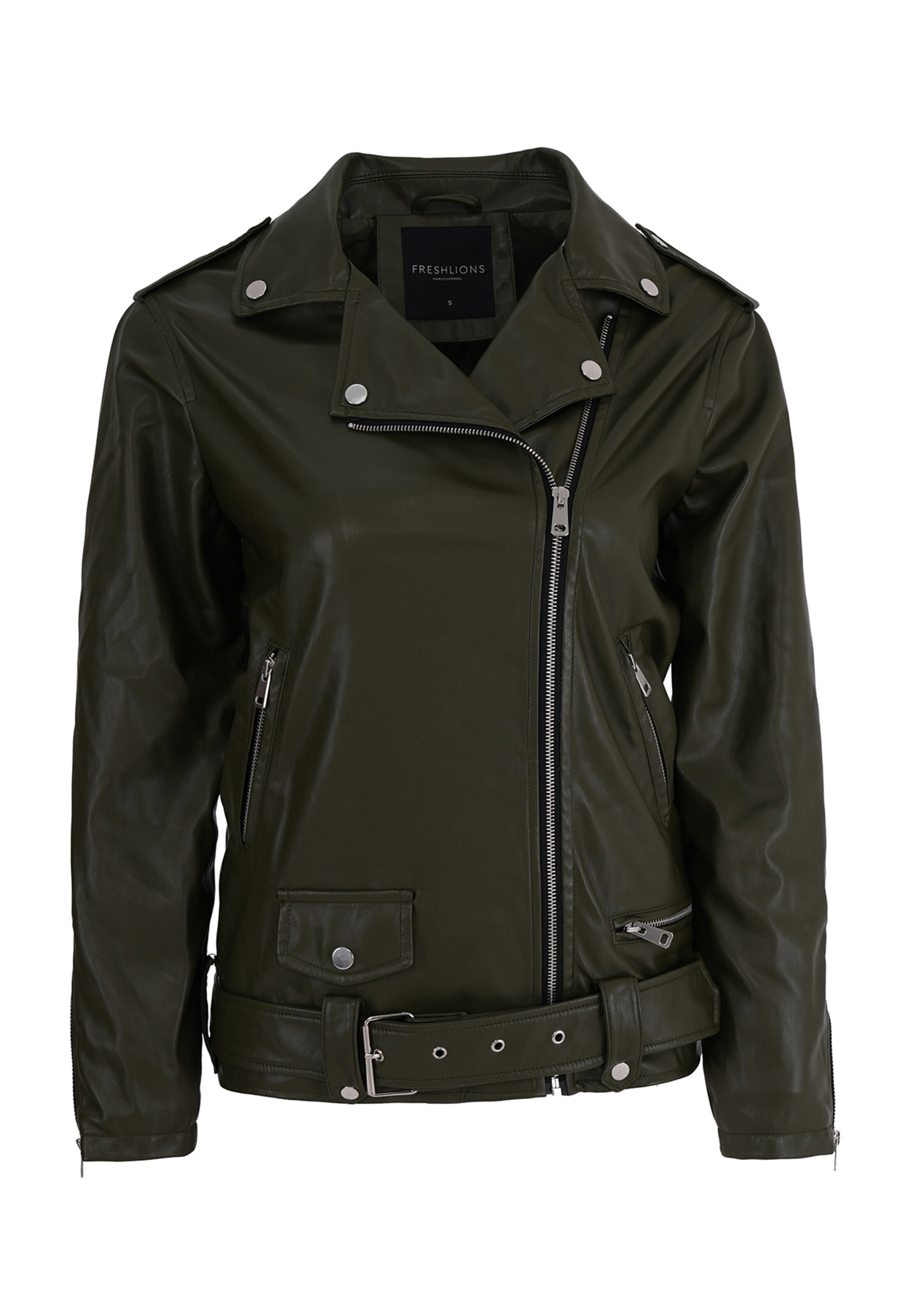 FRESHLIONS Freizeitjacke 'Nela' in Braun: Vorderseite