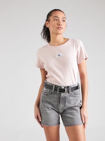 Calvin Klein Jeans - Camisa em rosa: frente