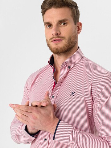 Jacey Quinn Regular Fit Hemd in Rot