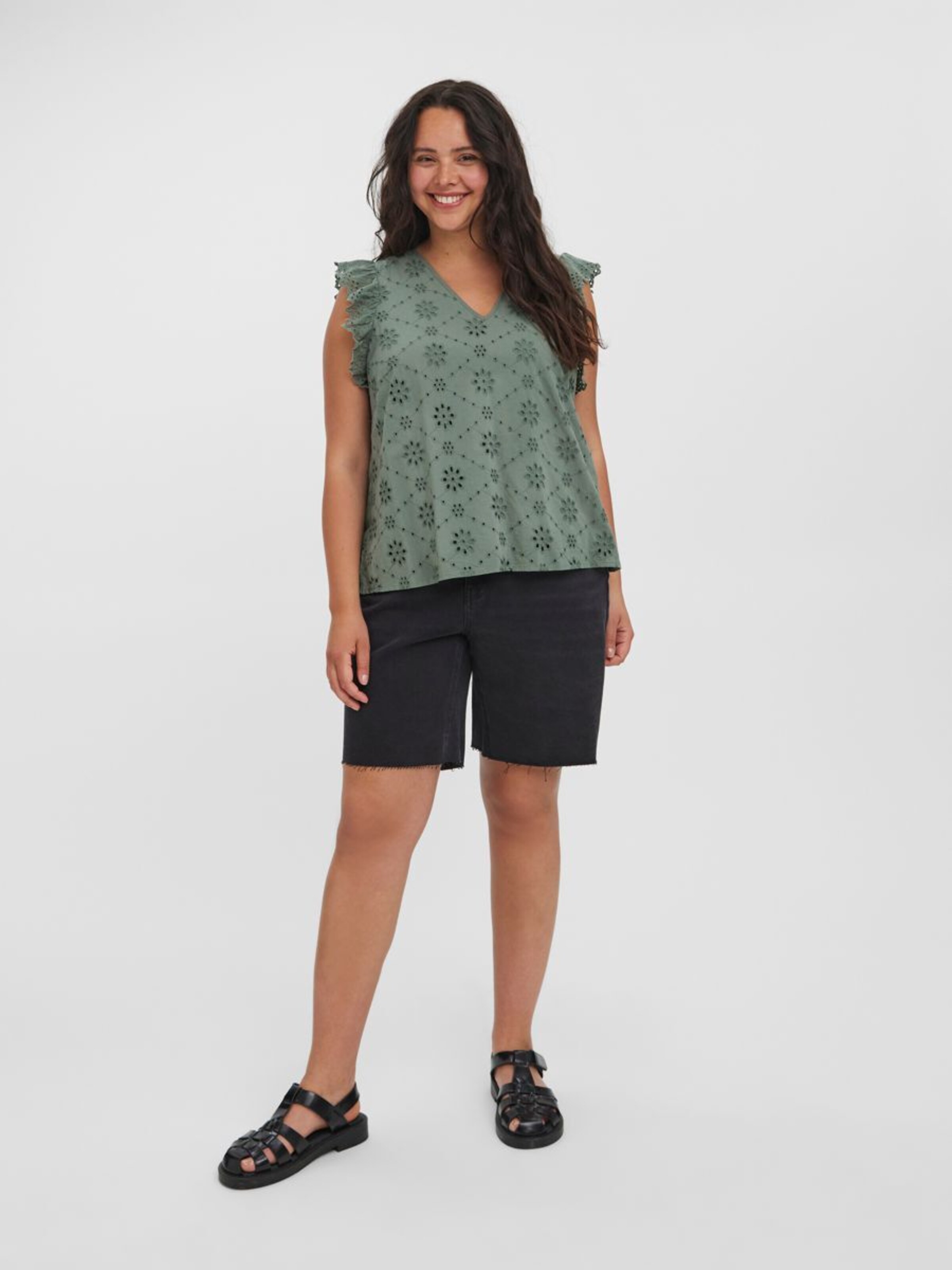 Frauen Shirts & Tops Vero Moda Curve Top in Grün - RL68039 Frauen Shirts & Tops Vero Moda Curve Top in Grün - RL68039