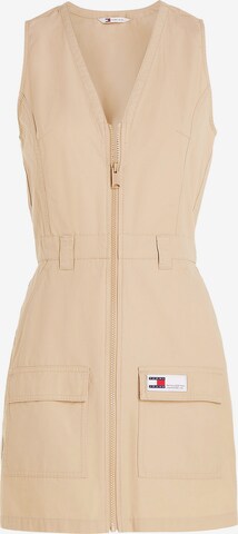 Tommy Jeans Shirt Dress in Beige: front