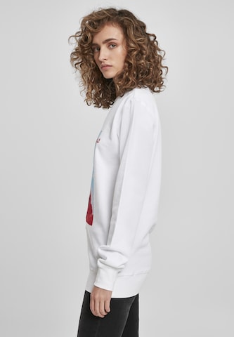 Sweat-shirt 'Merry Christmas Cat' Merchcode en blanc