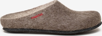 MagicFelt Slippers 'Filzpantoffel Magicfelt 709' in Brown: front