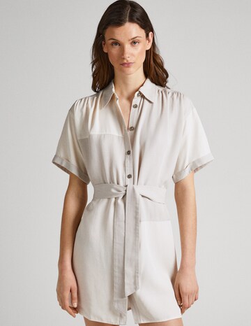 Pepe Jeans Shirt Dress ' FIBIE ' in Beige: front