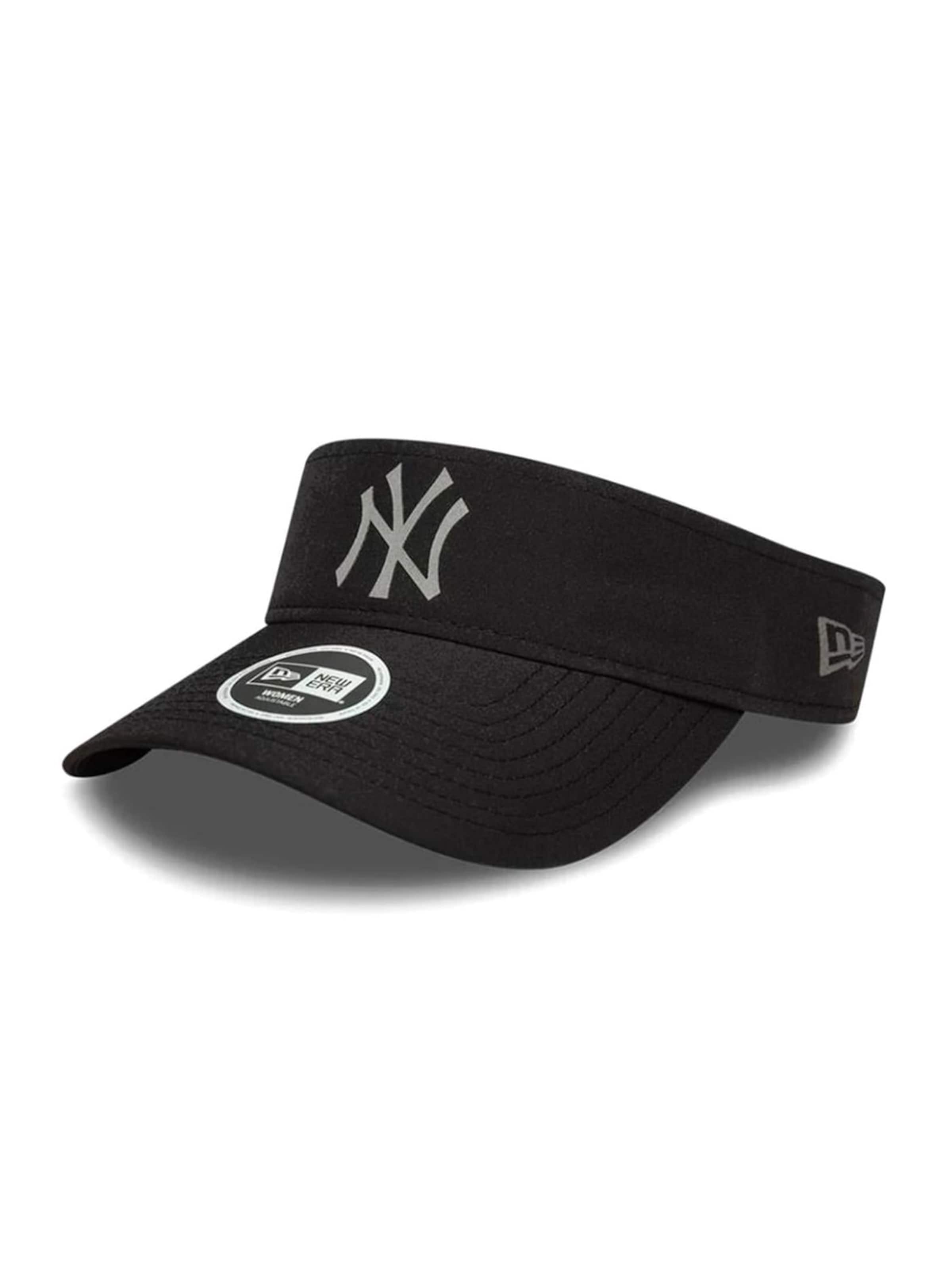 NEW ERA Hat 'FEMALE MLB SPORT VISOR NEW YORK YANKEES BLACK' in Black: front
