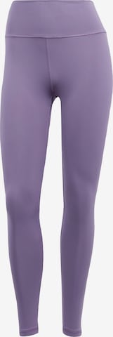 ADIDAS SPORTSWEAR - Skinny Pantalón deportivo 'Optime ' en lila: frente