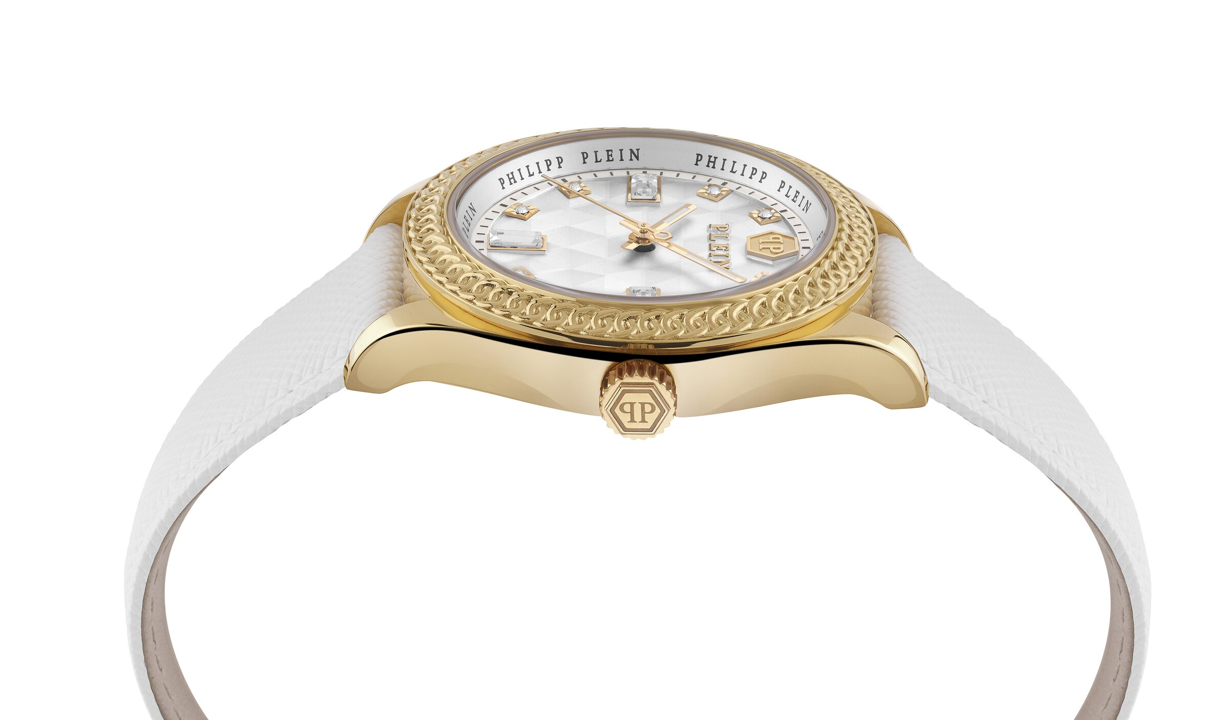 Montre à affichage analogique 'Queen' Philipp Plein Watches en blanc