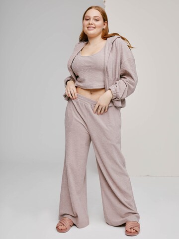 A LOT LESS Wide leg Broek 'Elsa' in Lila