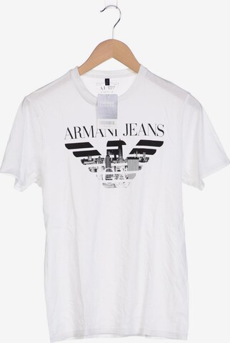 Armani Jeans T-Shirt M in Weiß: predná strana