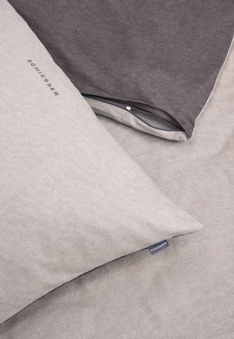 SCHIESSER Pillow 'Doubleface Feinbiber' in Grey