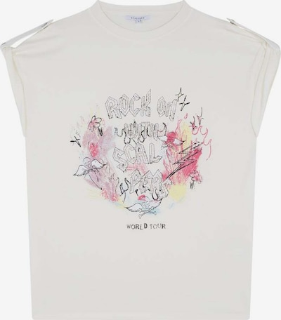 Marškinėliai 'Rock On' iš Scalpers, spalva – nebalintos drobės spalva / pastelinė geltona / rožinė / juoda, Prekių apžvalga