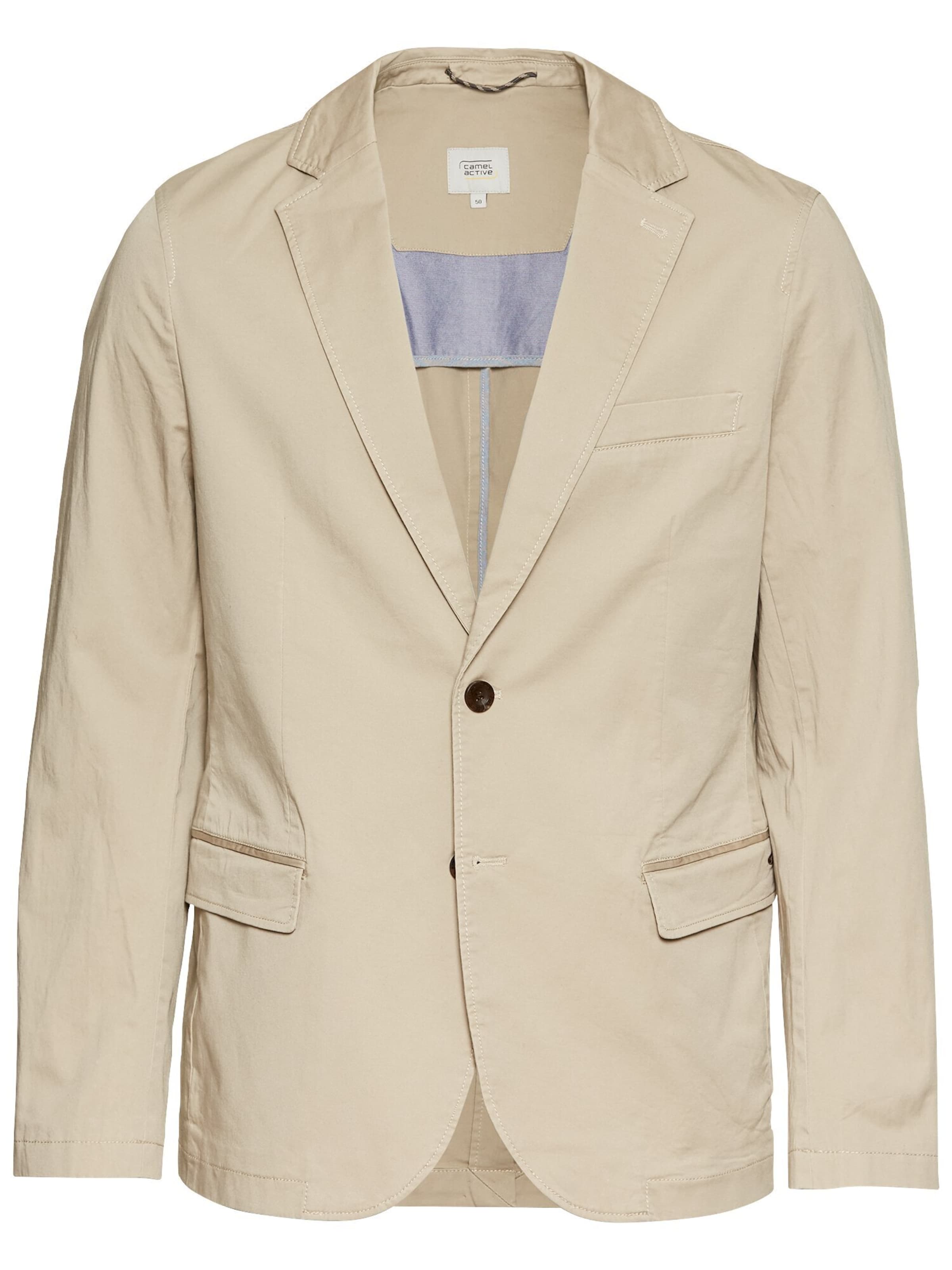 CAMEL ACTIVE Regular Fit Casual Blazer aus einem Baumwollmix in Beige: Vorderseite