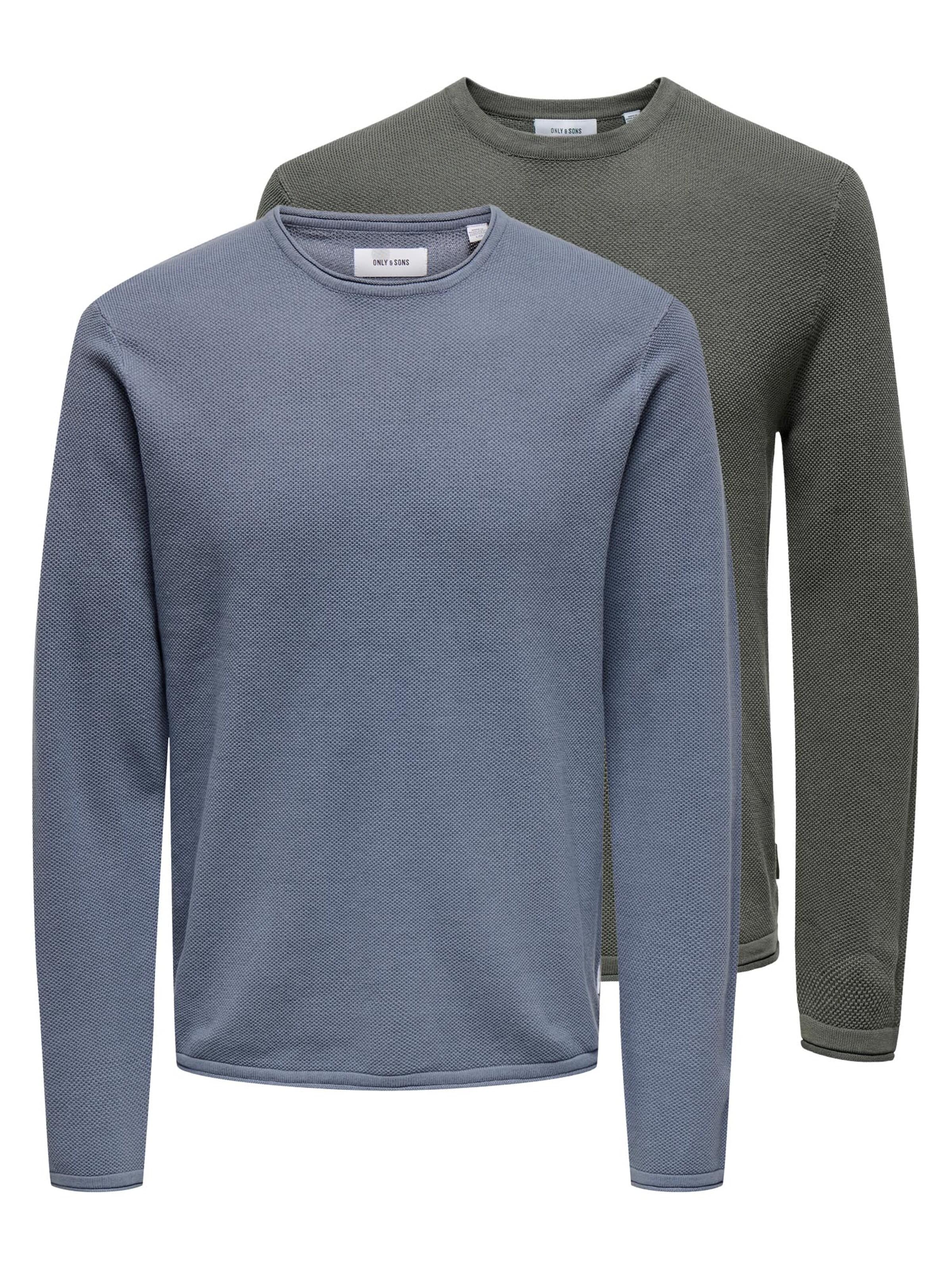 Only & Sons Pullover 'Felix'‌‌‌‌‌‌ in S in rauchblau, Produktansicht