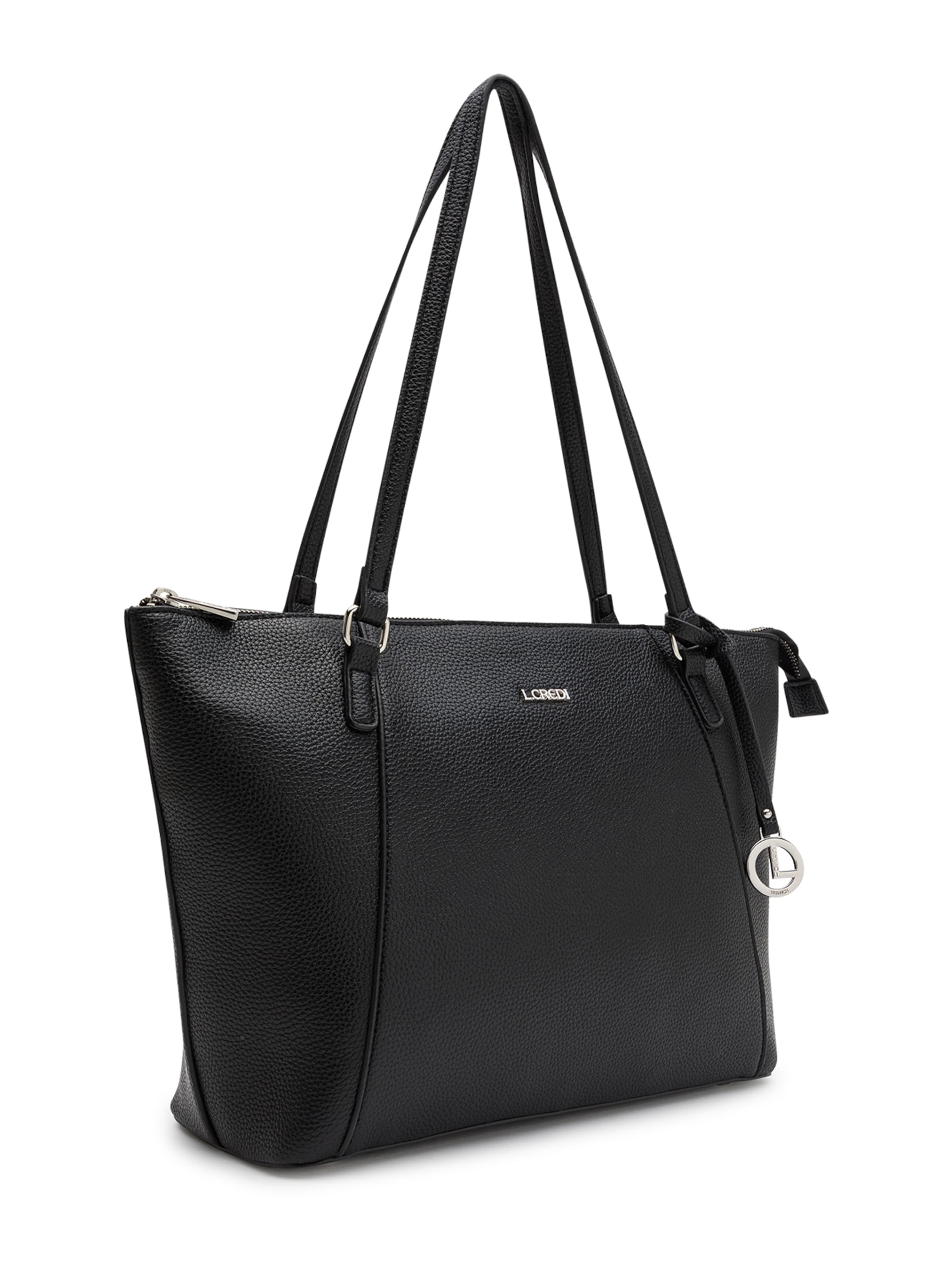 L.CREDI Μεγάλη τσάντα 'Michaela' σε μαύρο