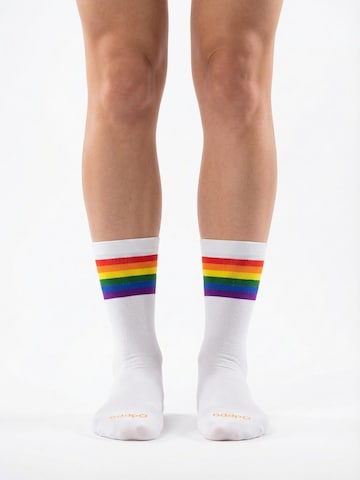 PIPPO Amsterdam Sportsokken 'PIPPO Pride Socken 3 Pack' in Wit: voorkant