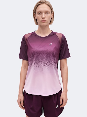 ASICS Λειτουργικό μπλουζάκι 'ROAD FADE' σε λιλά: μπροστά