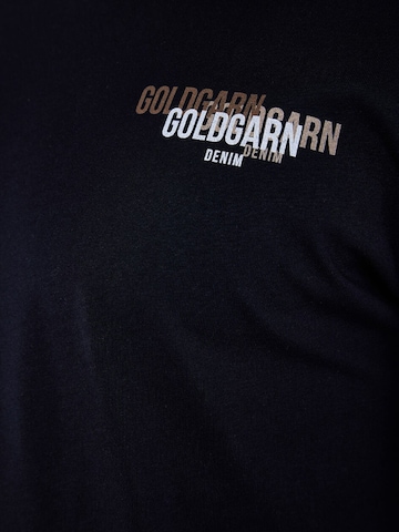 Goldgarn T-Shirt in Schwarz
