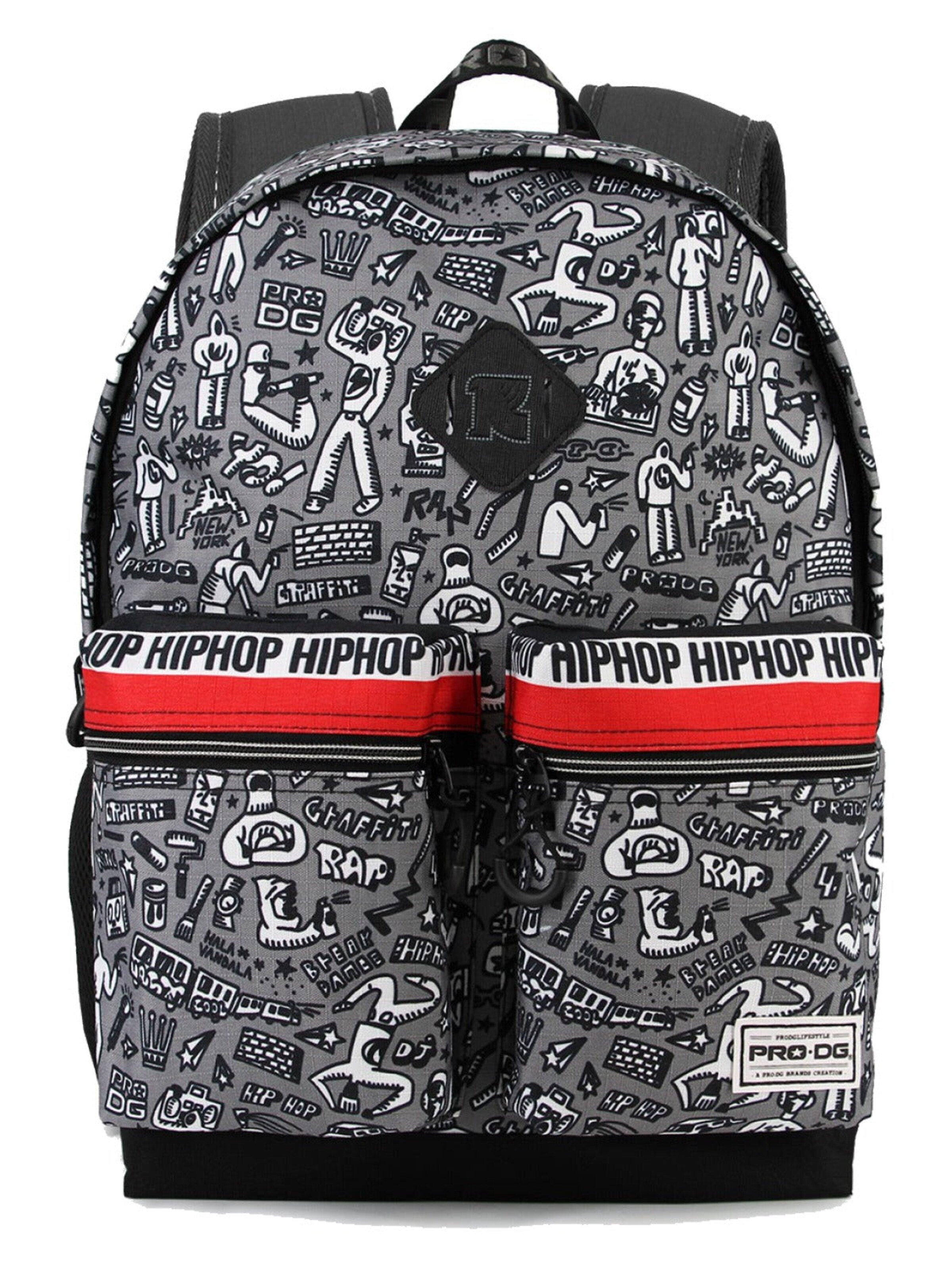 Sac à dos 'PRODG Rugzak Hip Hop Grijs Hoogte 44cm' PRODG en gris : devant
