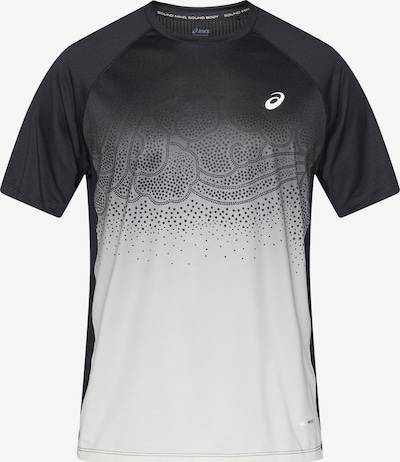 ASICS Toiminnallinen paita 'ROAD' värissä vaaleanharmaa / musta / valkoinen / offwhite, Tuotenäkymä