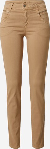 Skinny Pantalon 'SHAKIRA' BRAX en marron : devant