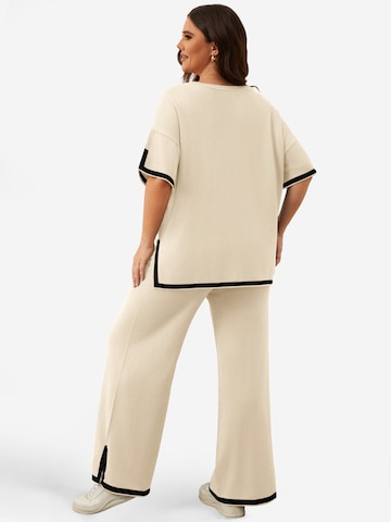 Imily Bela Tepláková súprava - Béžová: zadná strana