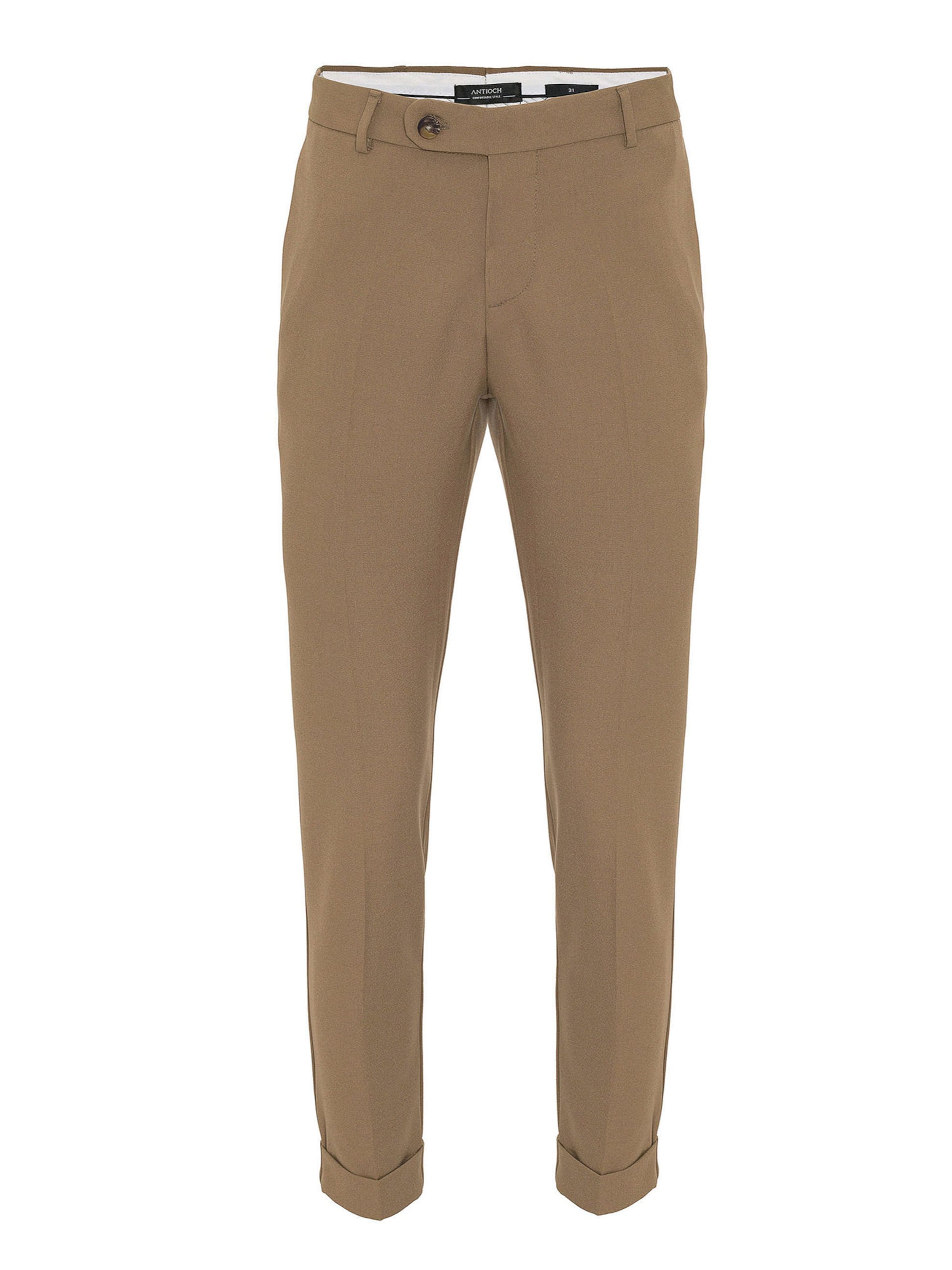 Antioch Tapered Trousers in Brown: front