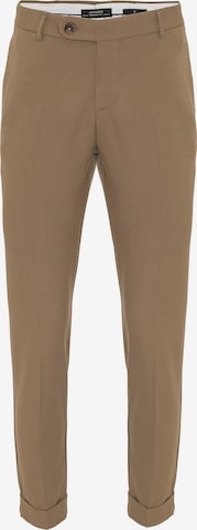 Antioch Tapered Trousers in Brown: front