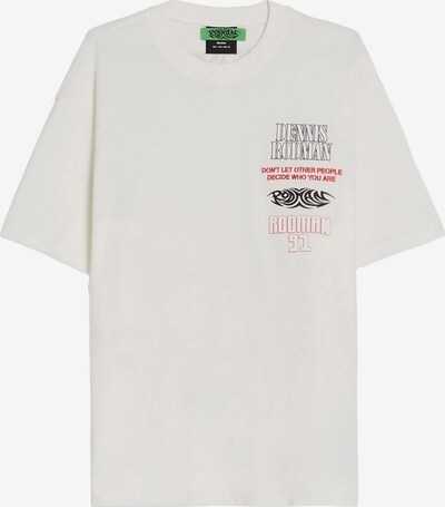 Bershka T-Shirt en rouge / noir / blanc, Vue avec produit