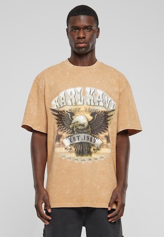 T-Shirt Karl Kani en beige : devant