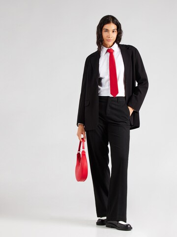 Wide Leg Pantalon à plis s.Oliver en noir