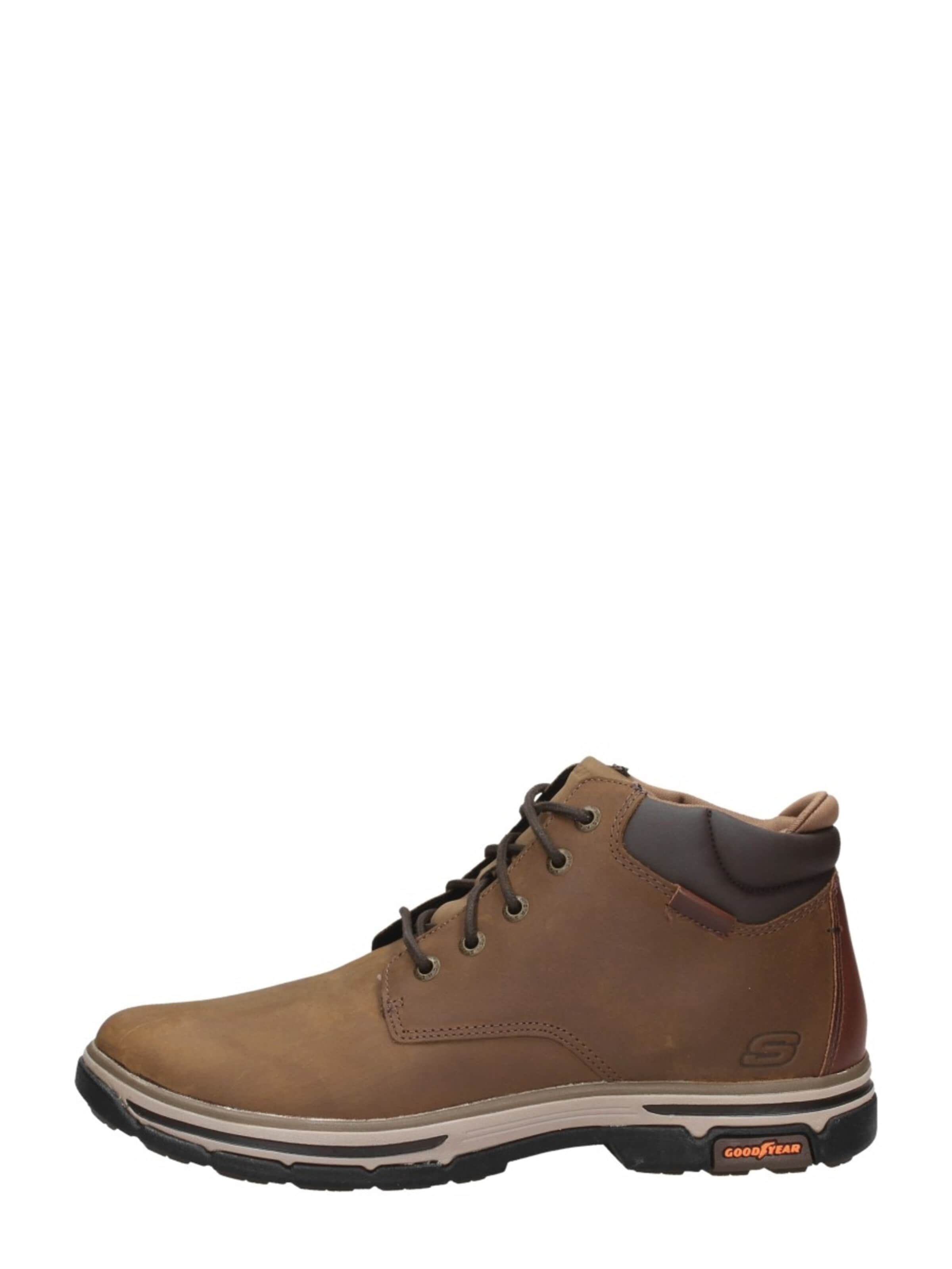 Bottes à lacets 'Relaxed Fit: Segment 2.0 - Brogden' SKECHERS en marron : devant