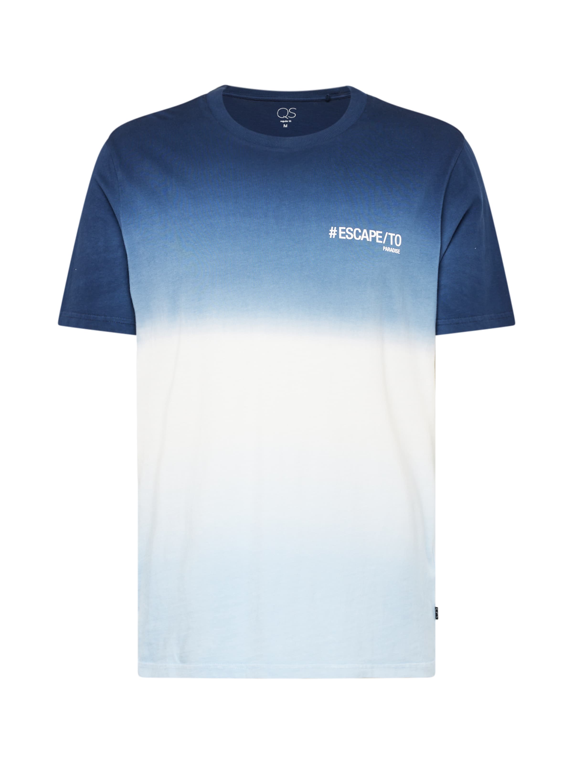 T-Shirt QS en bleu : devant