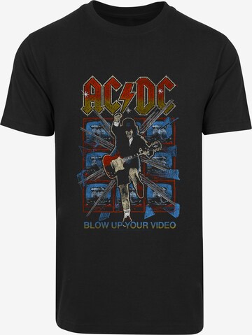 F4NT4STIC Shirt 'ACDC Blow Up Your Video' in Zwart: voorkant