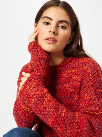 Folk Sweter w kolorze czerwony