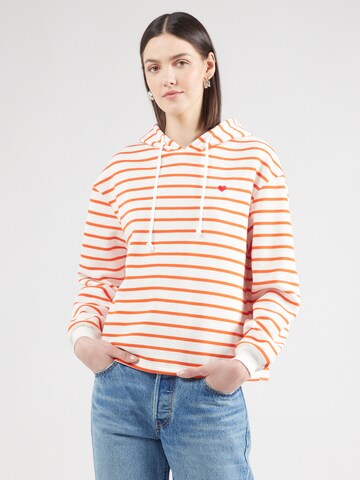 Sweat-shirt 'PCCHILLI' PIECES en blanc : devant