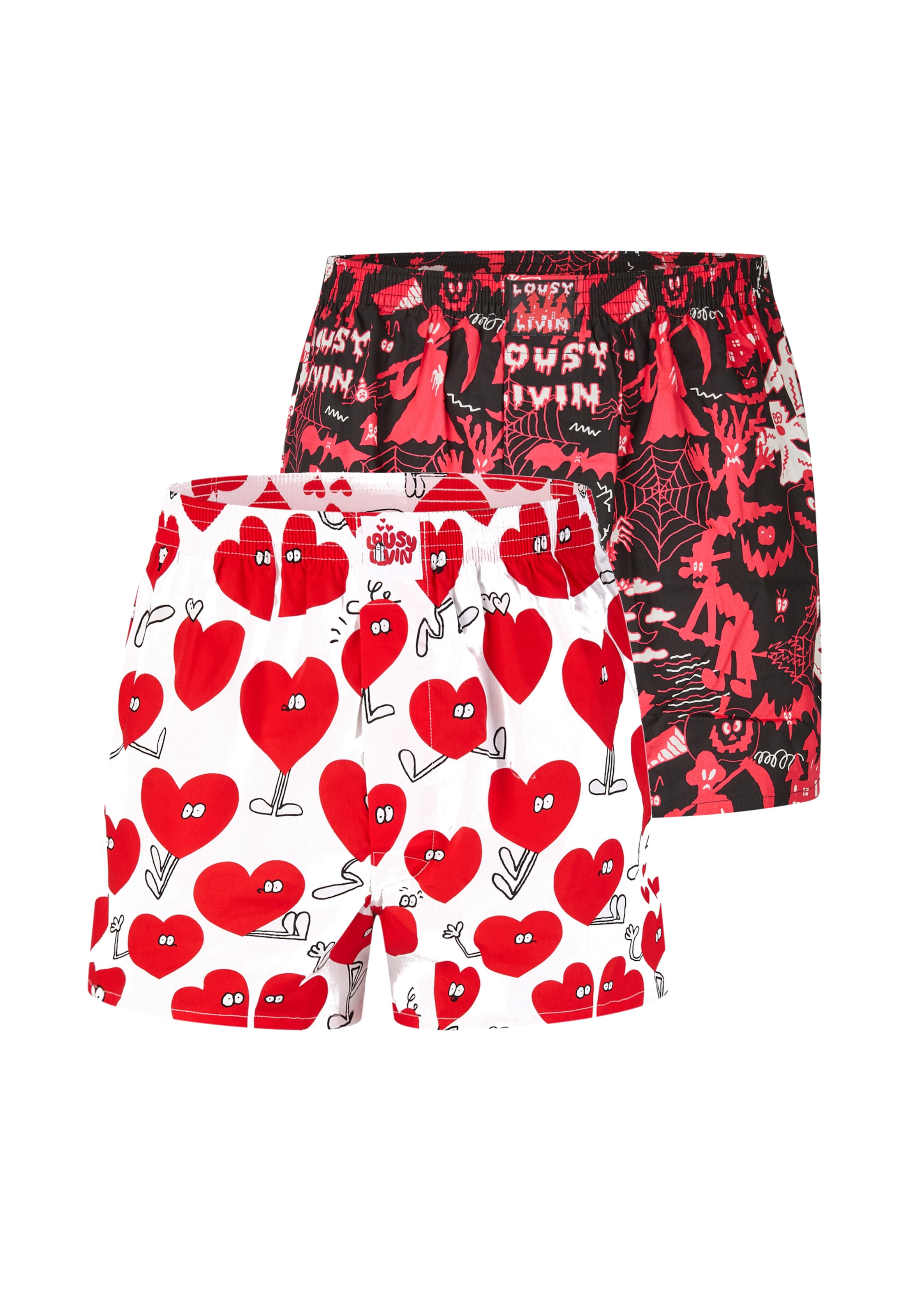 Lousy Livin Boxershorts in Rood: voorkant
